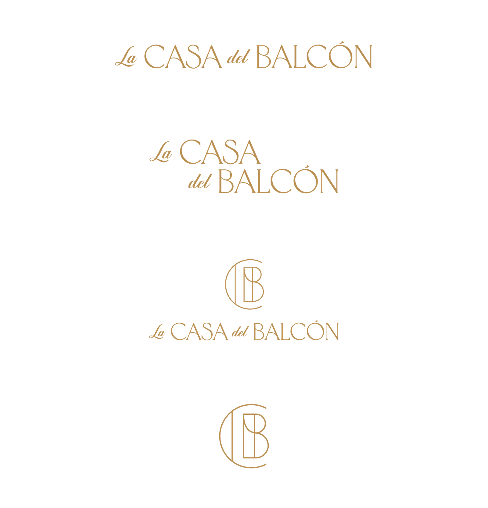 4 Versiones de logo de la Casa del Balcón